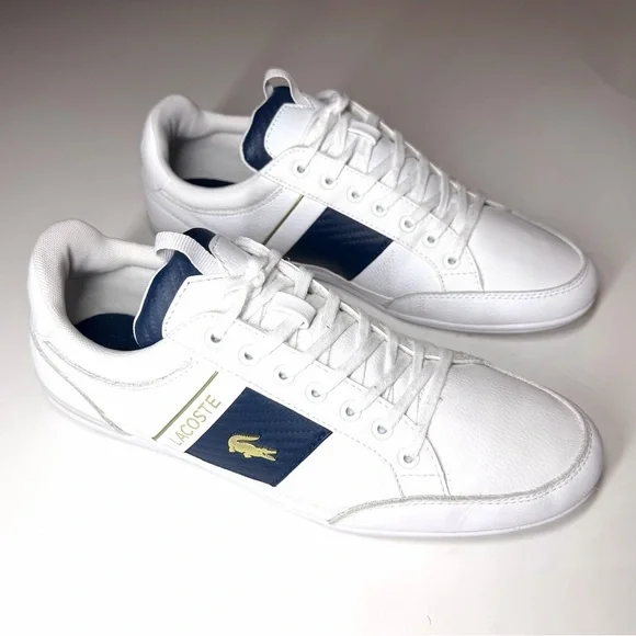 Lacoste Men's Chaymon Leather Sneakers White Size- 8.5 M - Picture 5 of 9